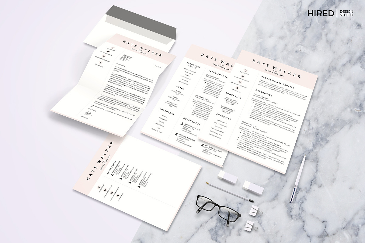 Sales Resume + Cover Letter format, a Resume Template by HIRED Design Studio (Photo 5 of 11)
