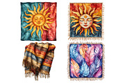Boho Style Tapestry & Blanket Bundle, an Illustration by Pixels.Craft (Thumbnail 10 of 10)