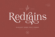 Redrains - Modern Serif Family, a Serif Font by Sarid Ezra (Thumbnail 2 of 9)