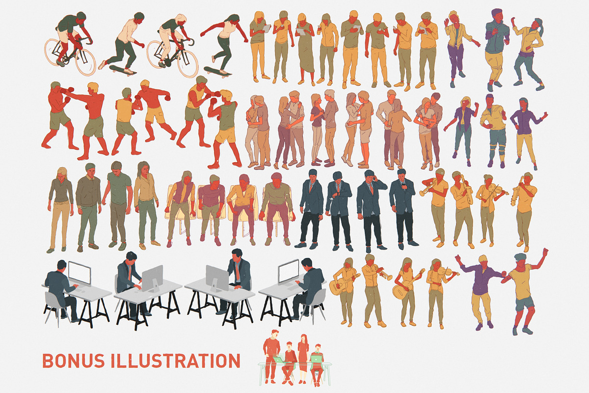 10 Seamless People Pattern, a Pattern Graphic by As Good As Possible