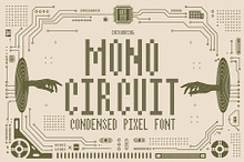 Mono Circuit - Condensed Pixel Font