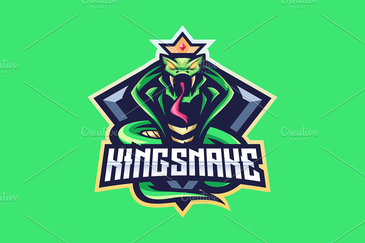 King Snake Mascot Esport Logo, a Branding & Logo Template by prps.std (Photo 2 of 3)