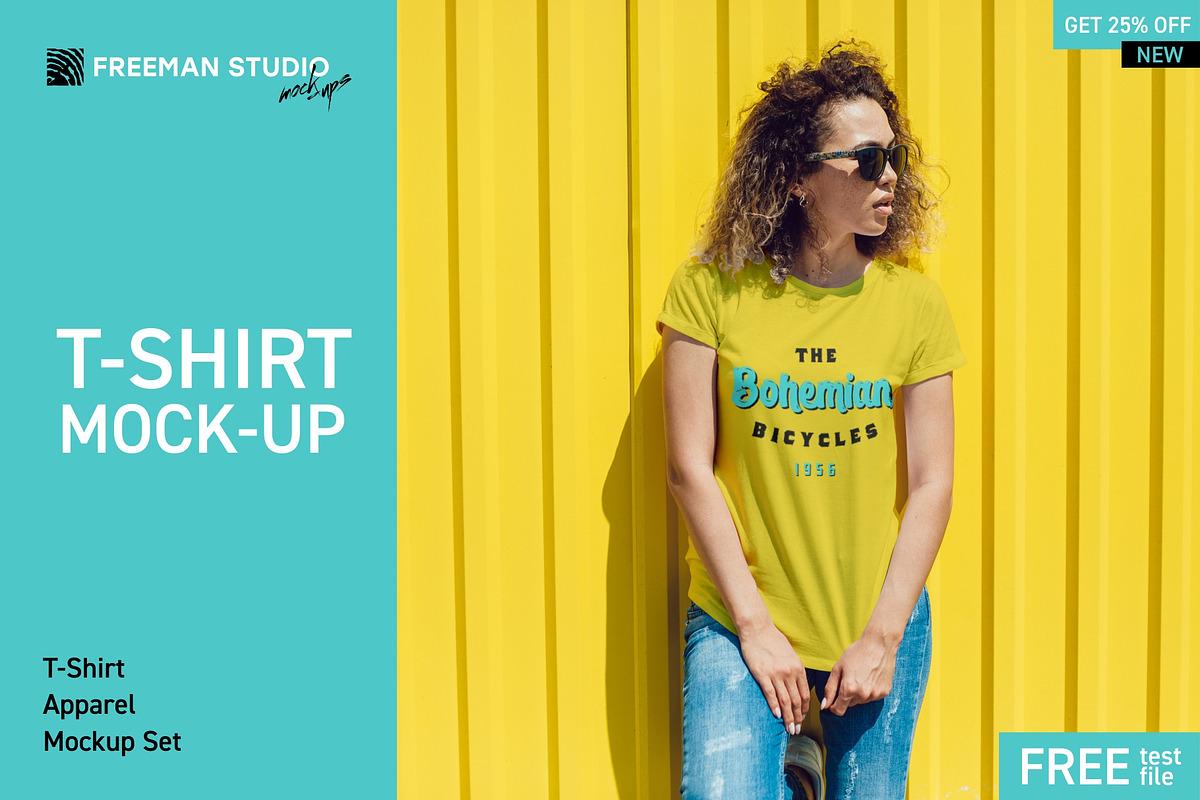 T-Shirt Mock-Up Bundle 2019, a Shirt Mockup by Freeman Studio (Photo 11 of 20)