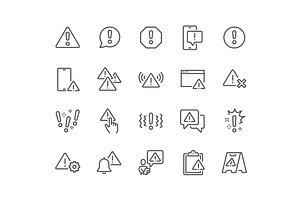 Line Warnings Protection Icons