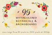 Watercolor Botanical Graphic Bundle, an Illustration by Magpie Paper Works (Thumbnail 2 of 5)