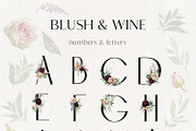 Blush & Wine Watercolor Flowers PNG, a Decorative Illustration by whiteheartdesign (Thumbnail 2 of 10)