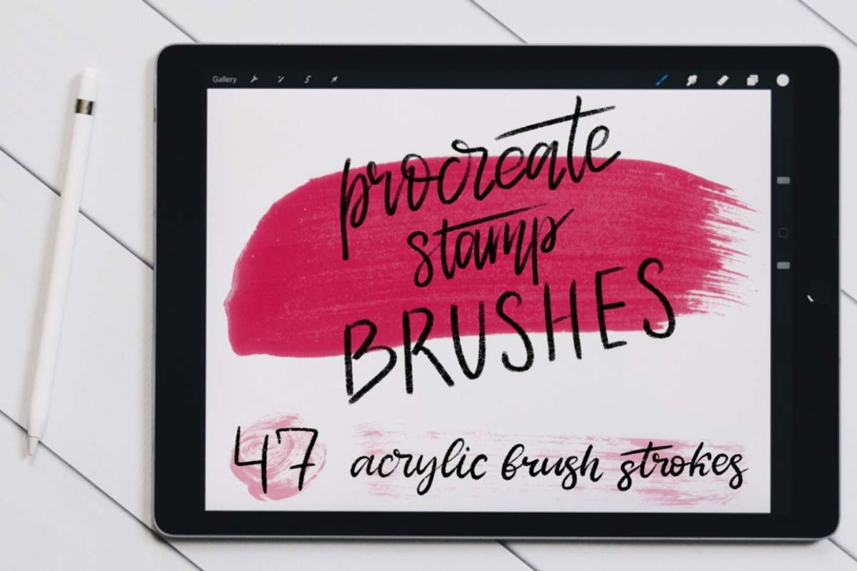 Acrylic Procreate Stamp Brushes, a Brush Add-On by Almazova Dolzhenko (Photo 1 of 8)