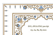 Persian arabic border design, an Illustration by Artemieva Kateryna (Thumbnail 2 of 2)