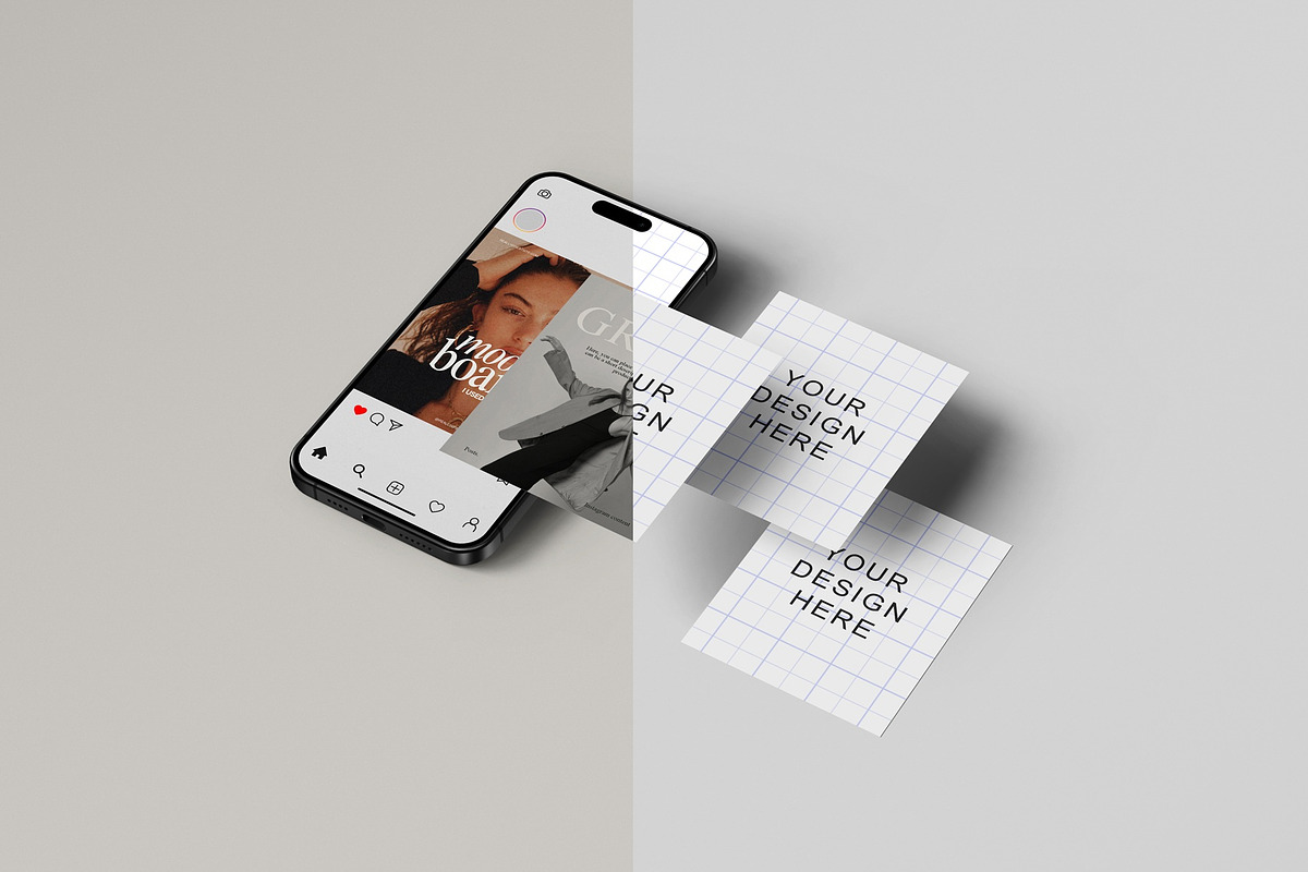 Instagram & Social Post Mockup, a Device Mockup by Tahtagraphic (Photo 4 of 16)