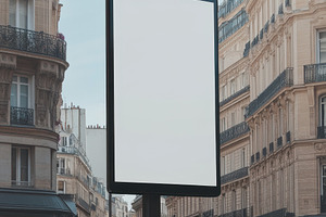 Blank advertisement in Paris street, a Photo by Beautiful things