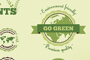 Vintage Green Vector Badges, an Object Graphic by Mikko Lemola (Thumbnail 3 of 4)