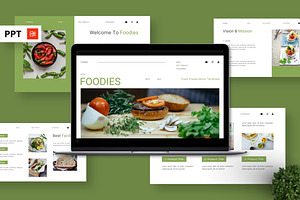 Foodies - Food Powerpoint, a Presentation Template by Deepslide Studio