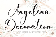 Angelina Decoration | Script Font