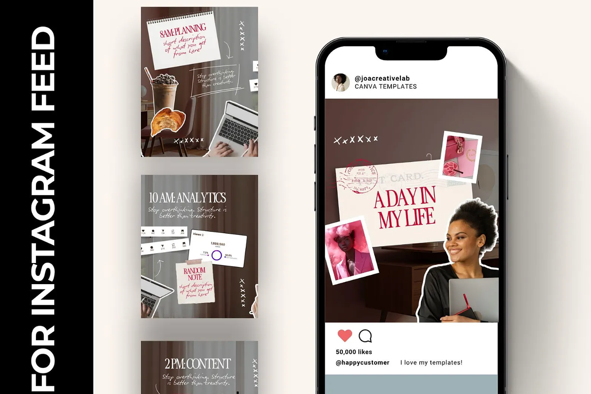 Pink & Red Carousel IG Templates preview 6