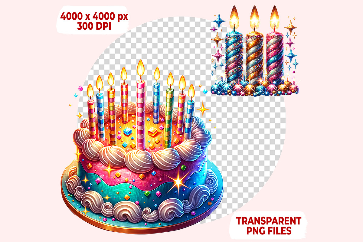 Birthday Clipart PNG Bundle, a Graphic by M9 Design (Photo 6 of 7)