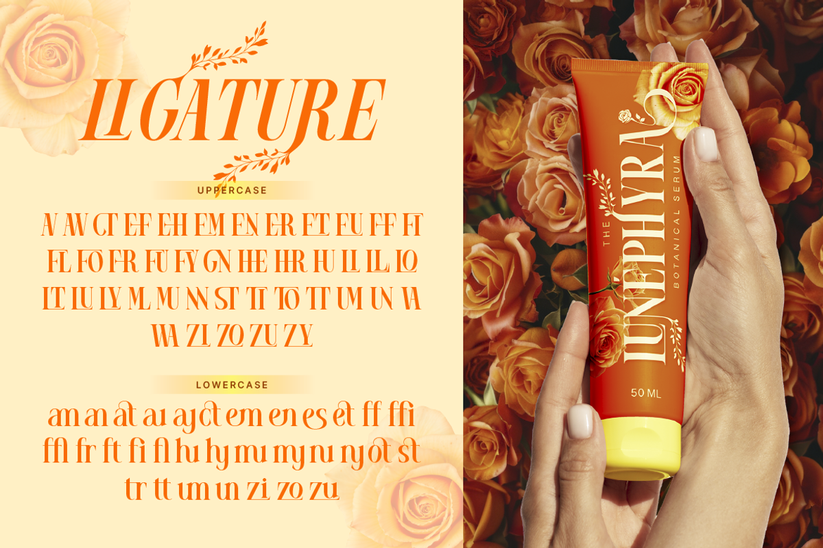Mowina - Beautiful Floral, a Serif Font by Artisan Themes (Photo 9 of 12)