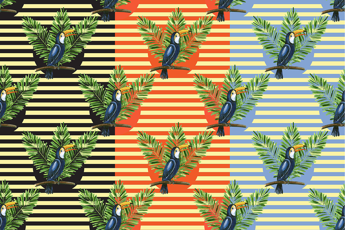 Tropical watercolor patterns., a Pattern Graphic by Mehendra Art (Photo 3 of 5)