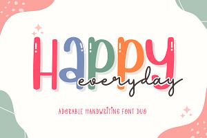 Happy Everyday - Cute Font Duo