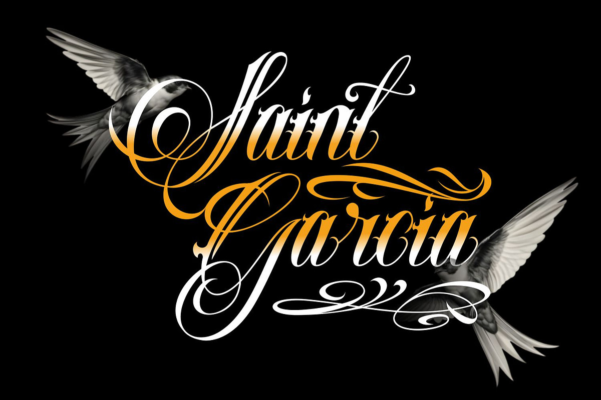 Faithless Edgy Tattoo Font, a Script Font by WhymoreArt (Photo 3 of 12)