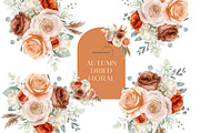 Terracotta Floral Pampas Clipart, an Illustration by Sunflower Day Love (Thumbnail 1 of 4)