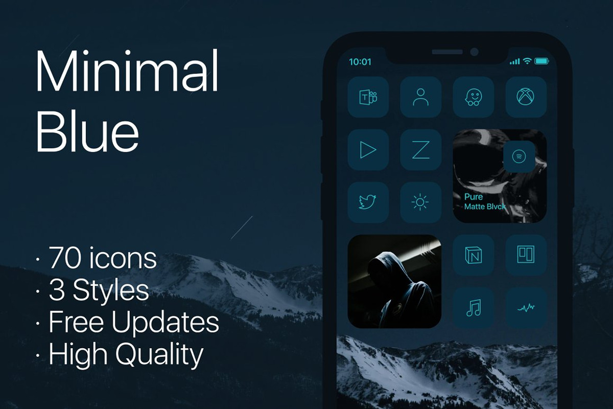 iOS 15 Minimal Dark&Blue&Light, an Icon by FerdiCildiz (Photo 3 of 3)