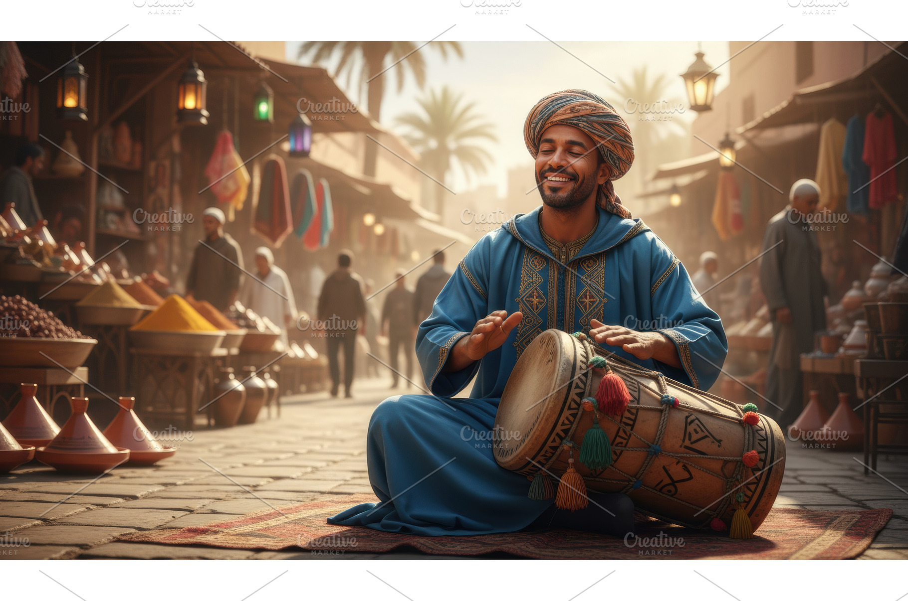 A lively street market scene shows a, a Person Photo by Igor Tichonow