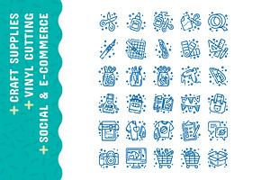 Craft Craze Line Art Icon Set