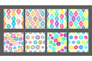Set of 8 colorful seamless patterns, a Pattern Graphic by jelisua88 (Thumbnail 2 of 4)