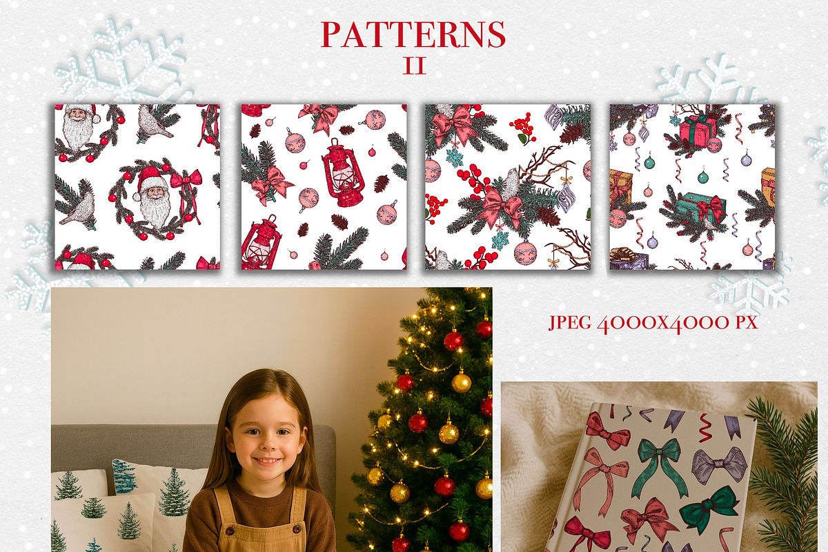 Christmas Vintage Vector Collection, a Seasonal Illustration by DiashaArt (Photo 11 of 17)