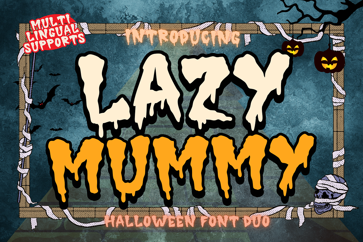 Lazy Mummy is a Duo Halloween font, a Handwritten Font by Brown Cupple (Photo 1 of 11)