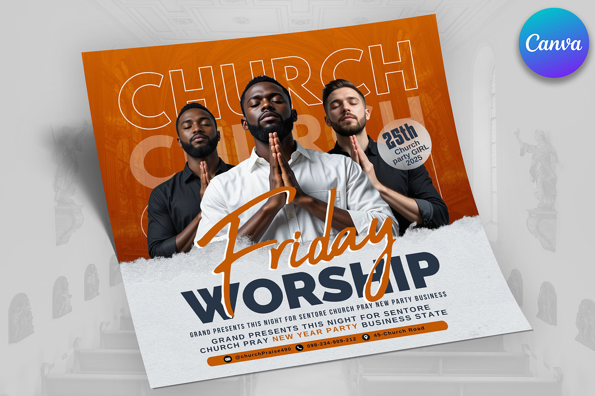 Good Friday Church Service Flyer, a Flyer Template by Psd Templates (Photo 2 of 2)