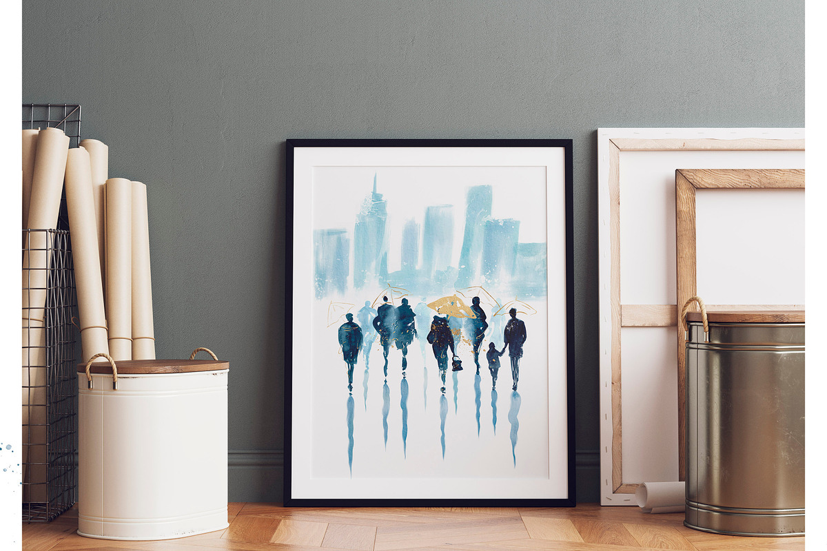 Watercolor Silhouettes People Set, a Person Illustration by AlineArtStore (Photo 2 of 12)