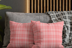 Pink Plaid Pattern Background, a Pattern Graphic by elfy creative