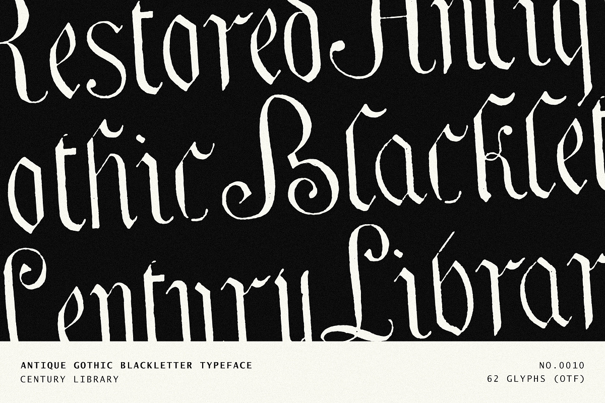 Gothic Blackletter Calligraphy Font, a Blackletter Font by Century Library (Photo 1 of 6)