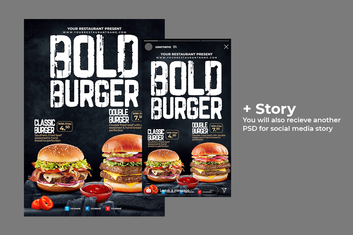 Burger Flyer, Poster, a Flyer Template by bunebx (Photo 4 of 4)