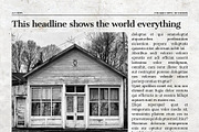 Vintage InDesign Newspaper Template, a Flyer Template by Newspaper Templates (Thumbnail 5 of 12)