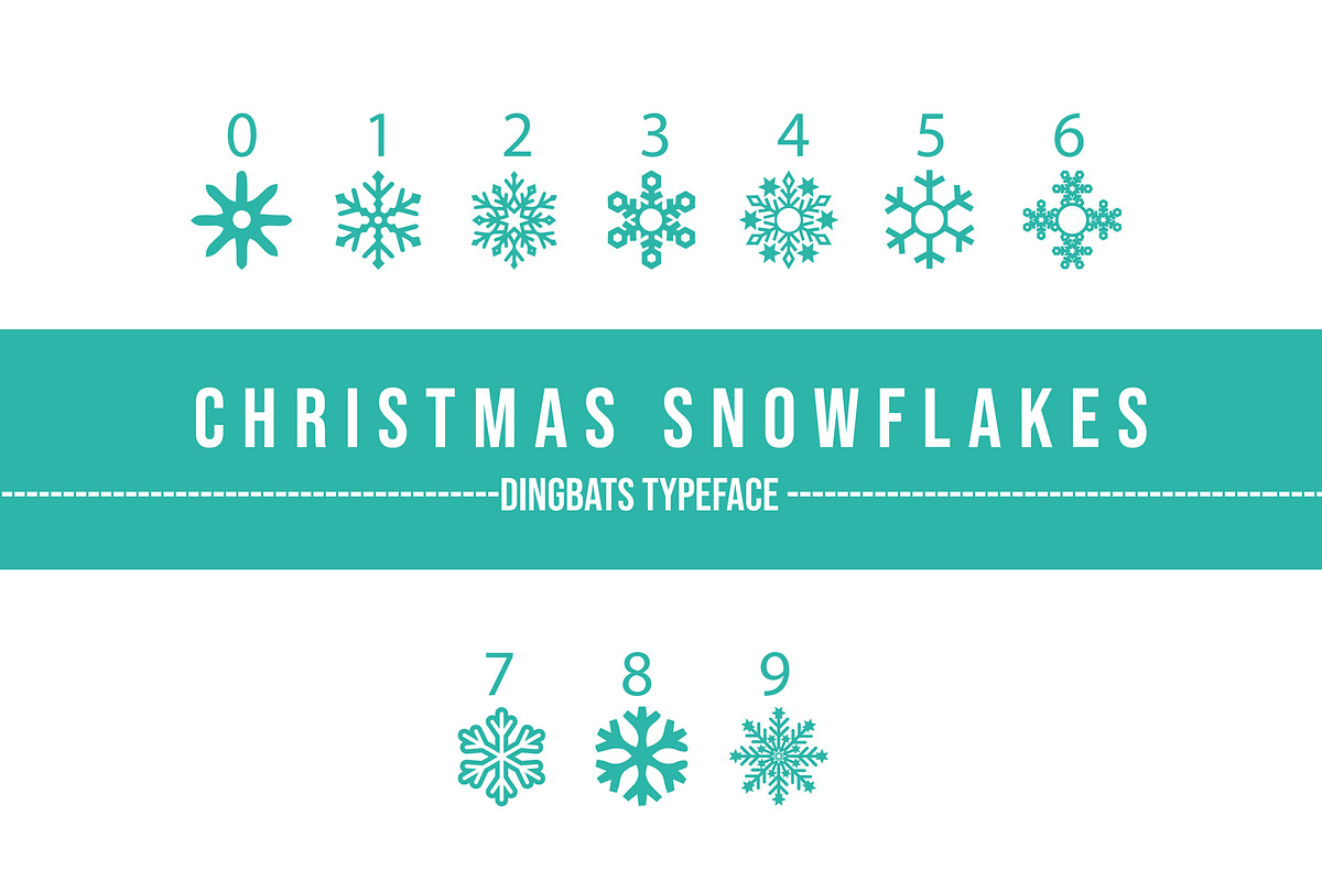 Christmas Snowflakes Dingbats Font, a Symbol Font by Minimalartstudio (Photo 3 of 3)