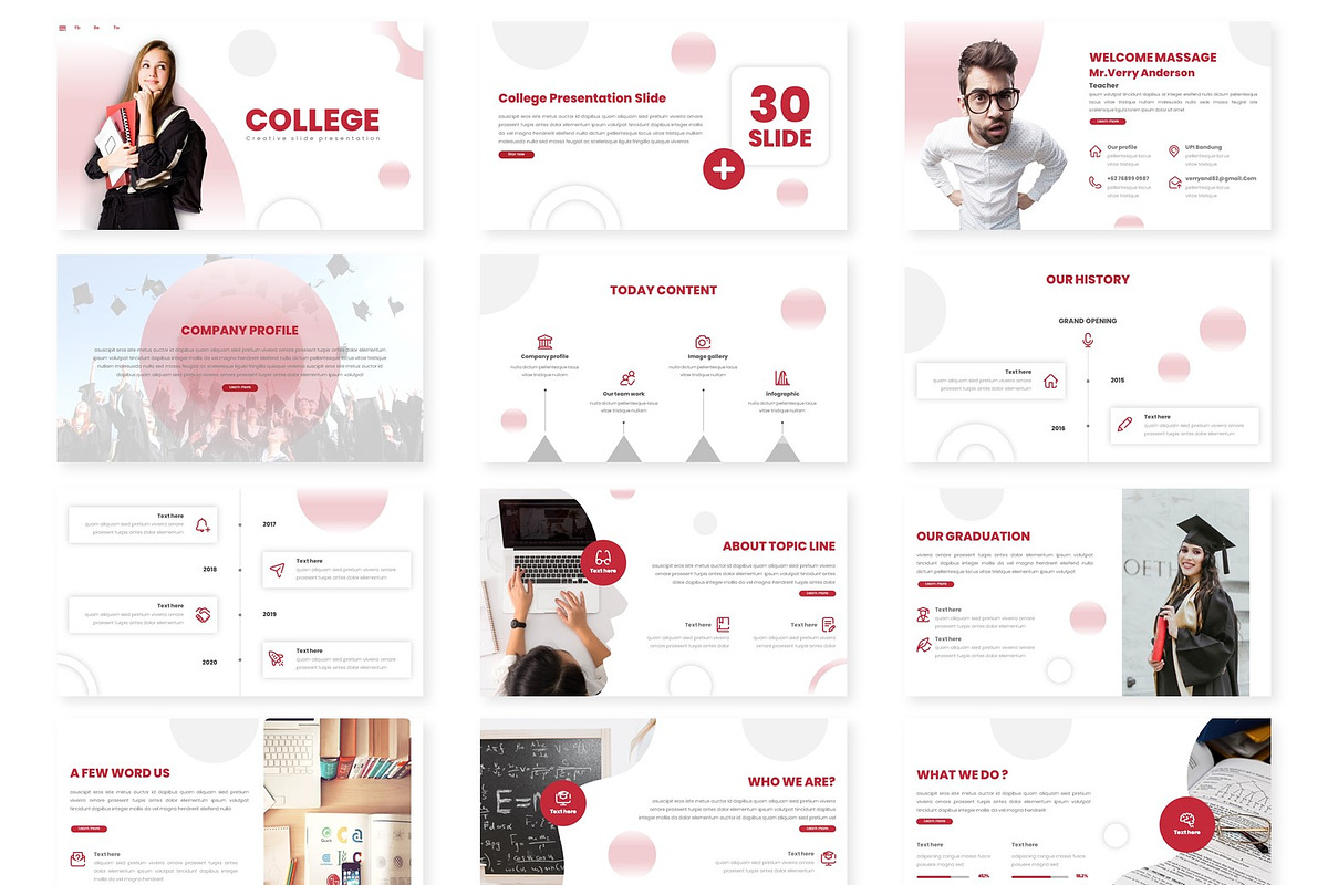 College - Powerpoint Template, a Presentation Template by inspirasign