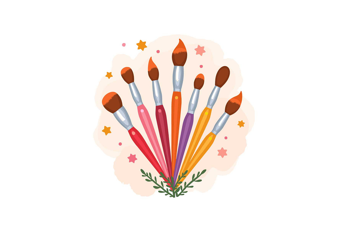 Books, Brushes, and School Time Fun, an Object Graphic by Gfx_Store (Photo 2 of 13)