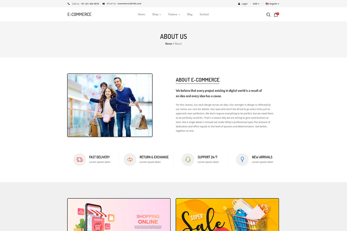 Ecommerce Marketing Template Design, a Landing Page Template by Neha Guleria (Photo 3 of 5)