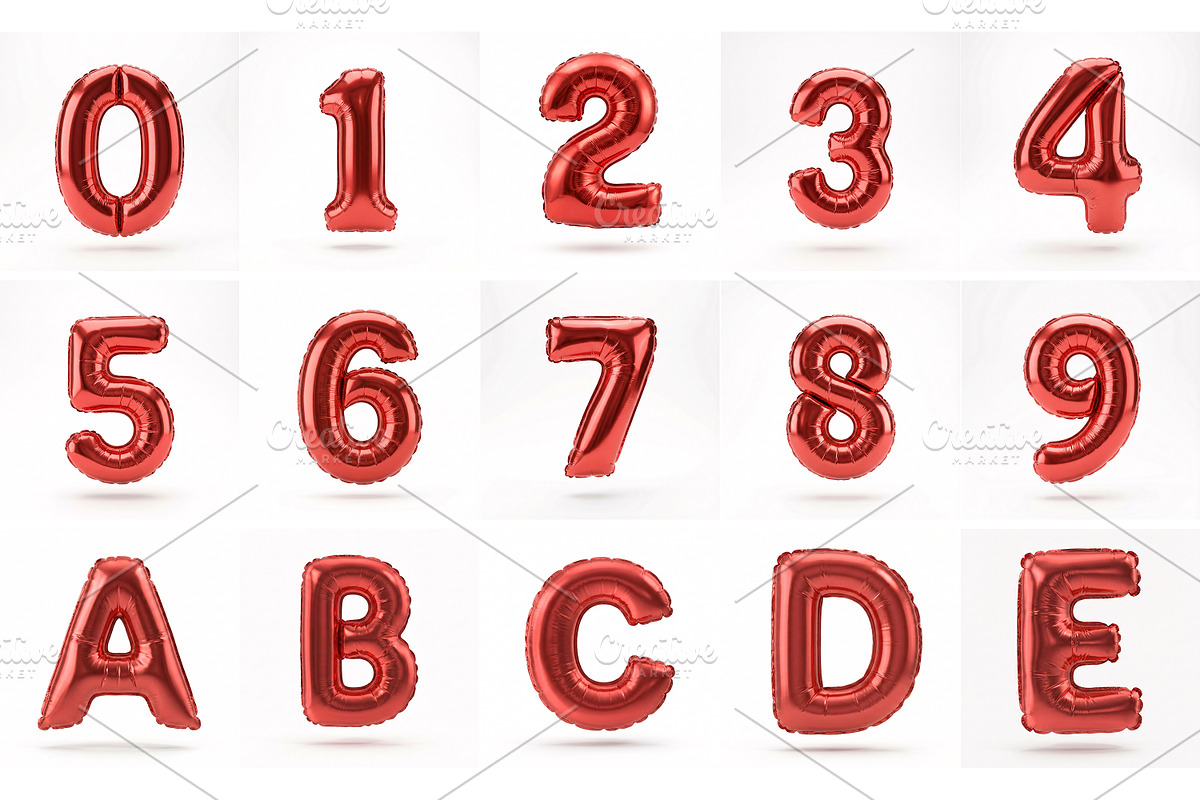 Red Metallic Alphabets & Numbers, a School & Education Photo by shahsoft (Photo 3 of 4)