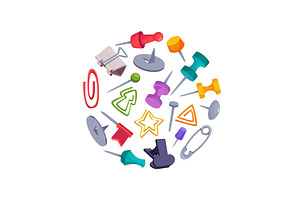 Office supplies. circle shape design, a Finance Illustration by Onyx