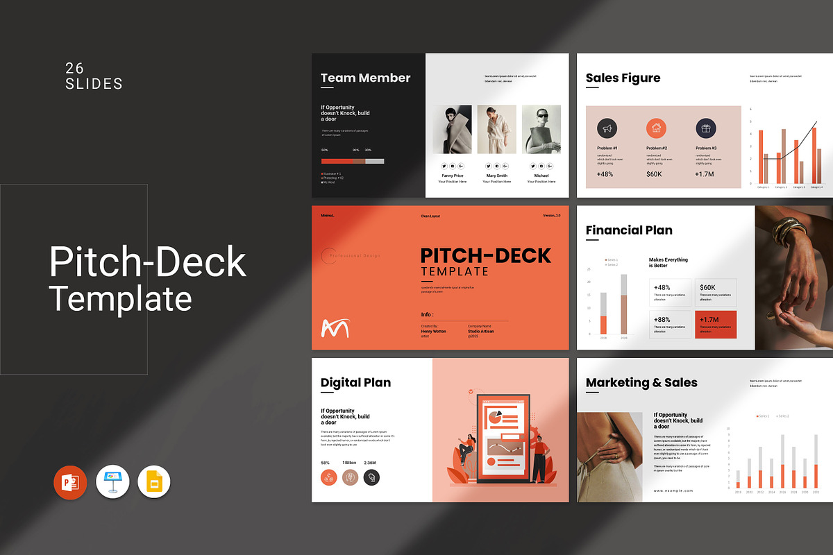 Pitch Deck Presentation Template, a Presentation Template by Studio Artisan (Photo 1 of 7)