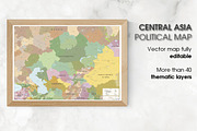 Political Map of Asia - Central Asia, an Education Illustration by Cartorical (Thumbnail 2 of 9)