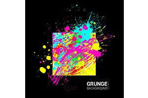 Abstract art paint ink splash
