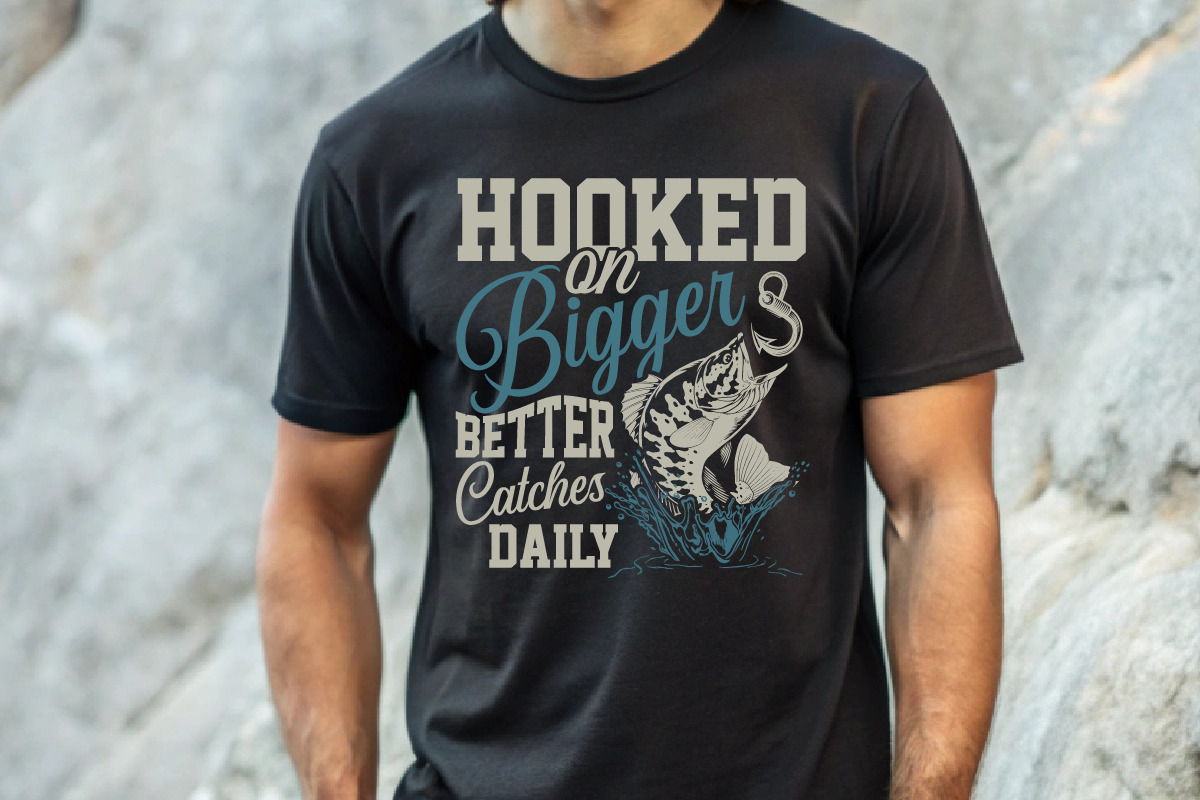 Hooked On Bigger Better T-shirt, an Illustration by Crafts Bundle (Photo 4 of 5)