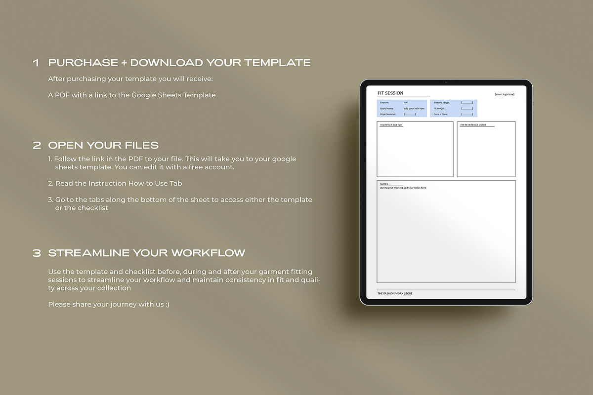 Fashion Fit Template and Checklist, a Templates & Theme by The Fashion Work Store (Photo 5 of 5)