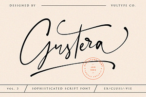 Gustera // Sophisticated Script Font