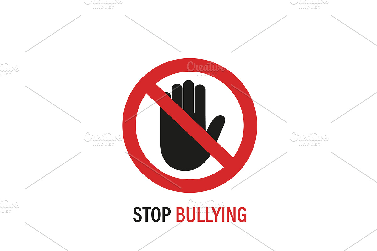 Stop Bullying Sign. Stop Bullying, an Object Illustration by Vector Creator