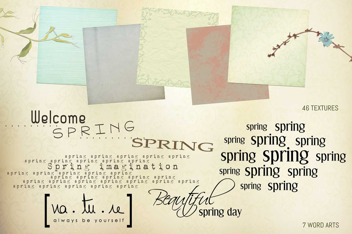 Spring Imagination Texture Set, an Illustration by Digidesignresort (Photo 5 of 7)
